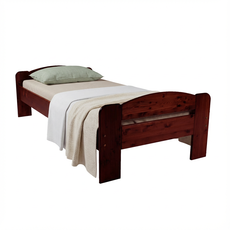 Pat de o persoana Transilvan, Dumbo, Lemn Masiv, Model 2/2, 90x200 cm, Cires